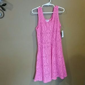New pink cover up lace swim wear